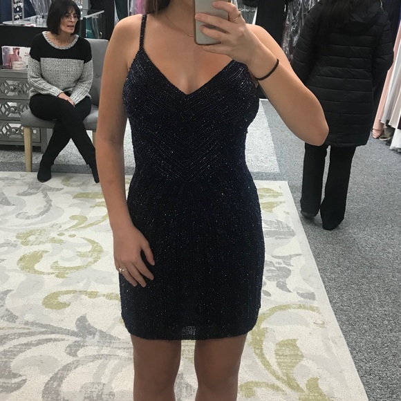 Beautiful beaded cocktail dress purchased at Omnibus in Babylon. - Picture 3 of 3